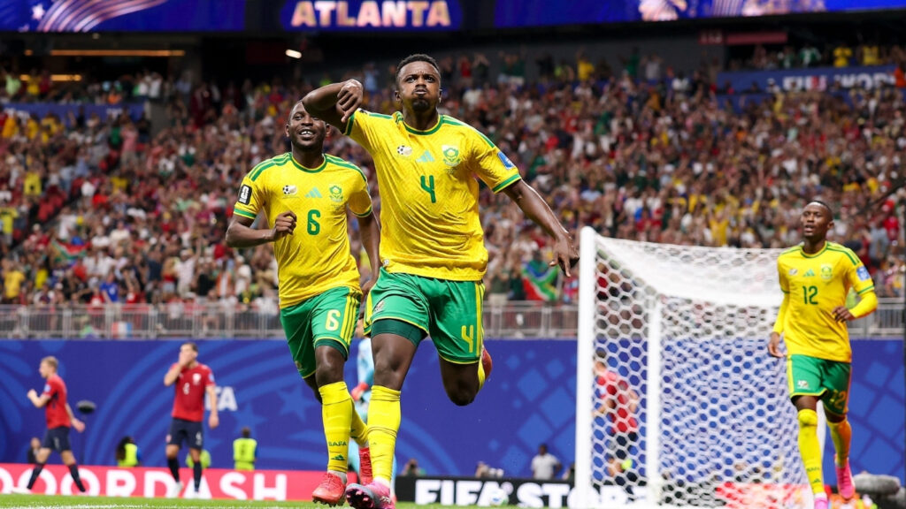 Teboho Mokoena ultimately made history by scoring a crucial penalty that saved Bafana from defeat, forcing the match to end in a 1-1 draw.